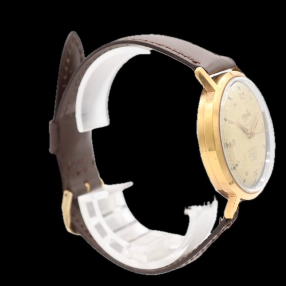 Vintage Enicar Ultraflex Men's Automatic Wristwatch 1560 Steel & 18k Gold Plated - Picture 2 of 5